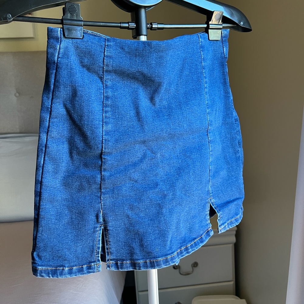 SHEIN Blue Denim Skirt